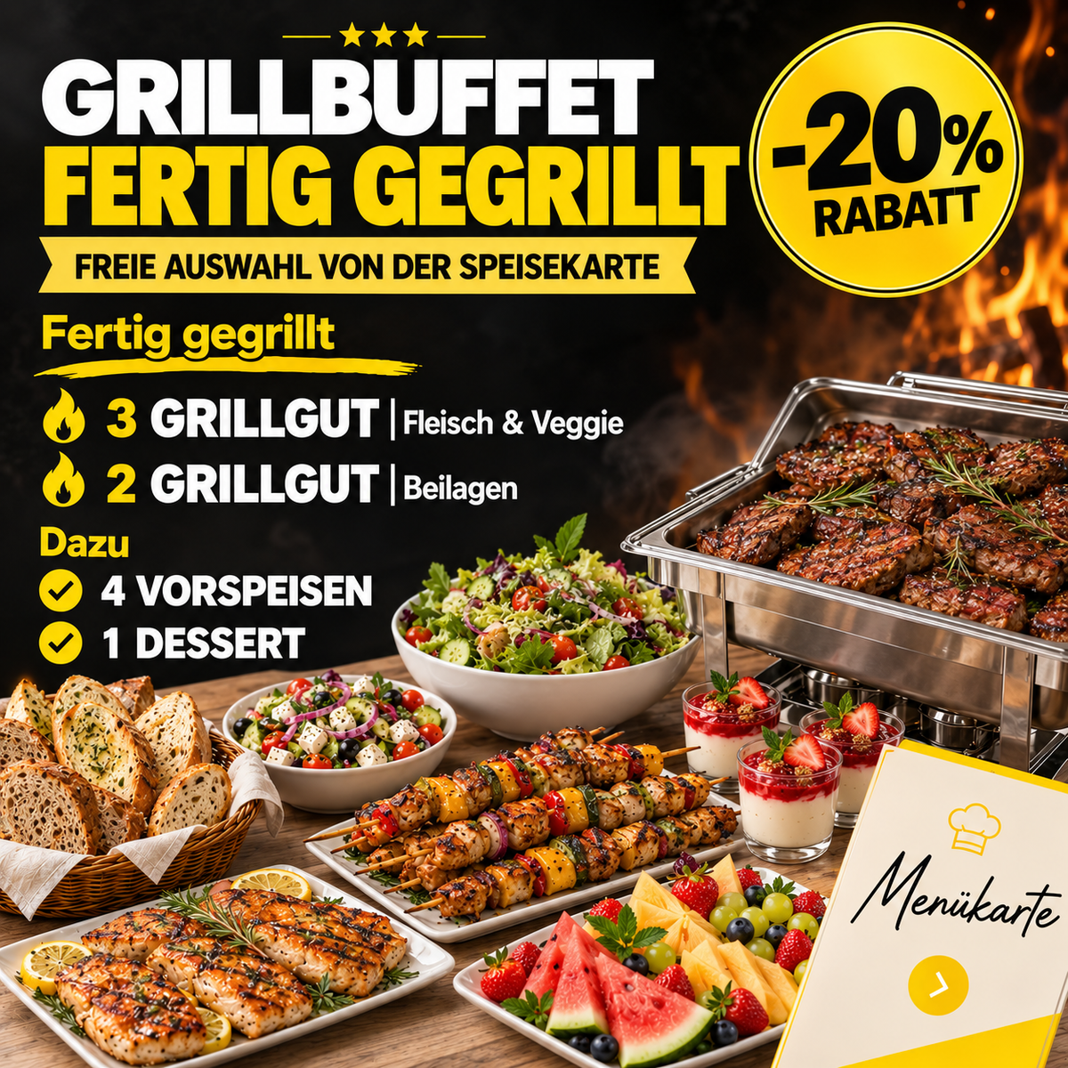 Grillbuffet "Fertig gegrillt"
