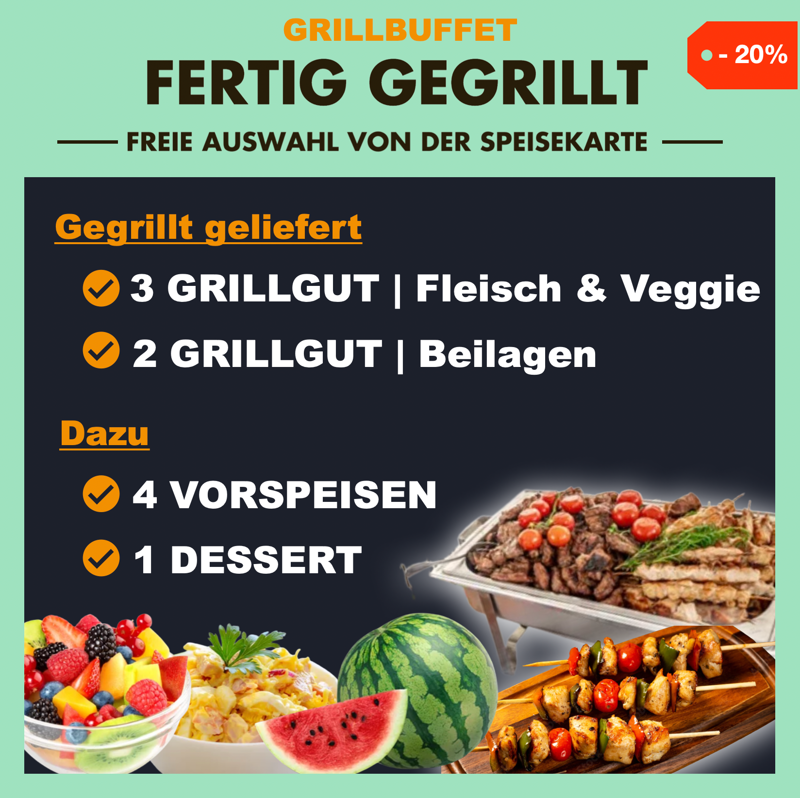 Grillbuffet "Fertig gegrillt"